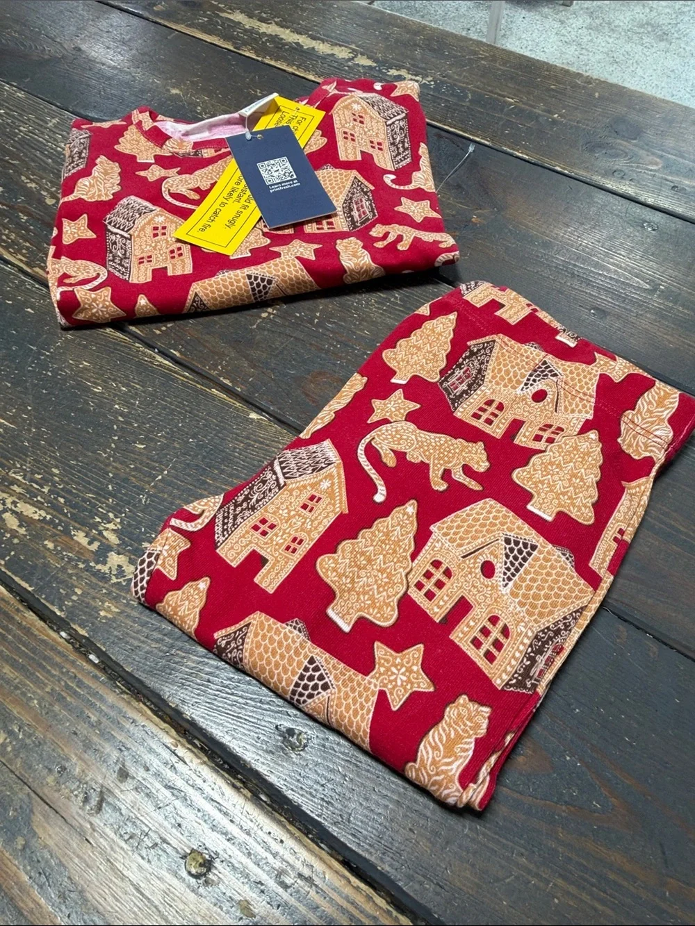 Printfresh Gingerbread Party Kids Snug Fit PJs Ruby - Size 8